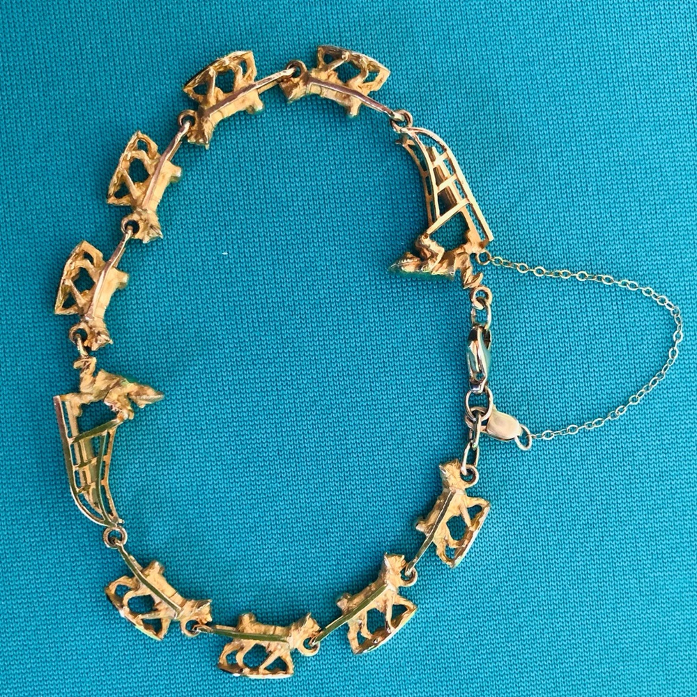 Orocal 14K Gold Wild Alaska Dog Mushing Bracelet